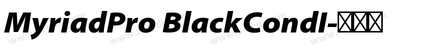 MyriadPro BlackCondI字体转换